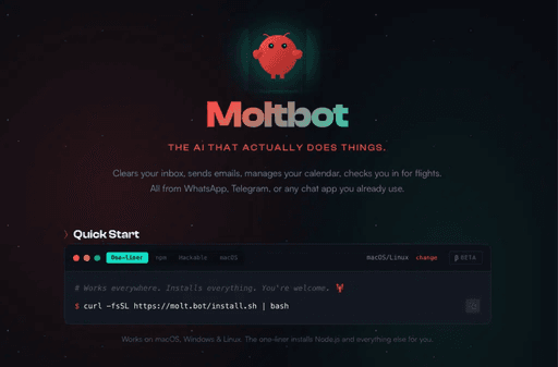 Illustration des risques liés à Moltbot et Moltbook