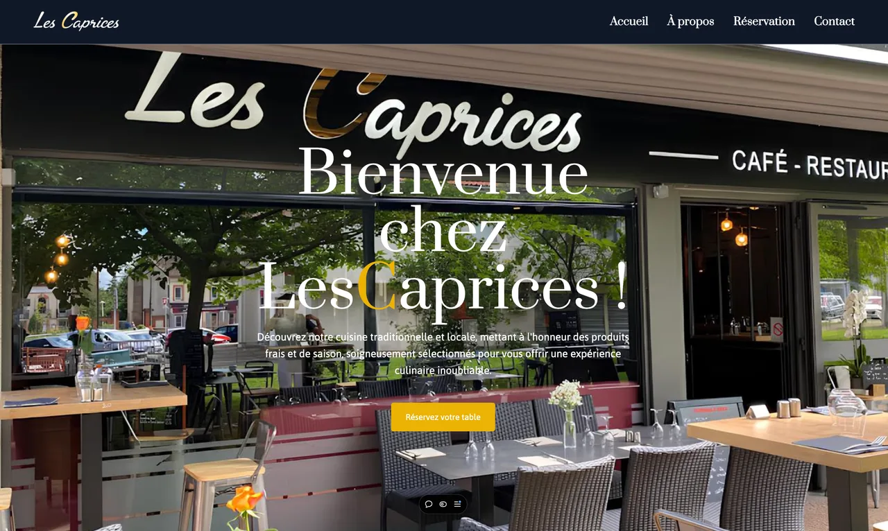 Les Caprices : site restaurant Toulouse avec réservation en ligne